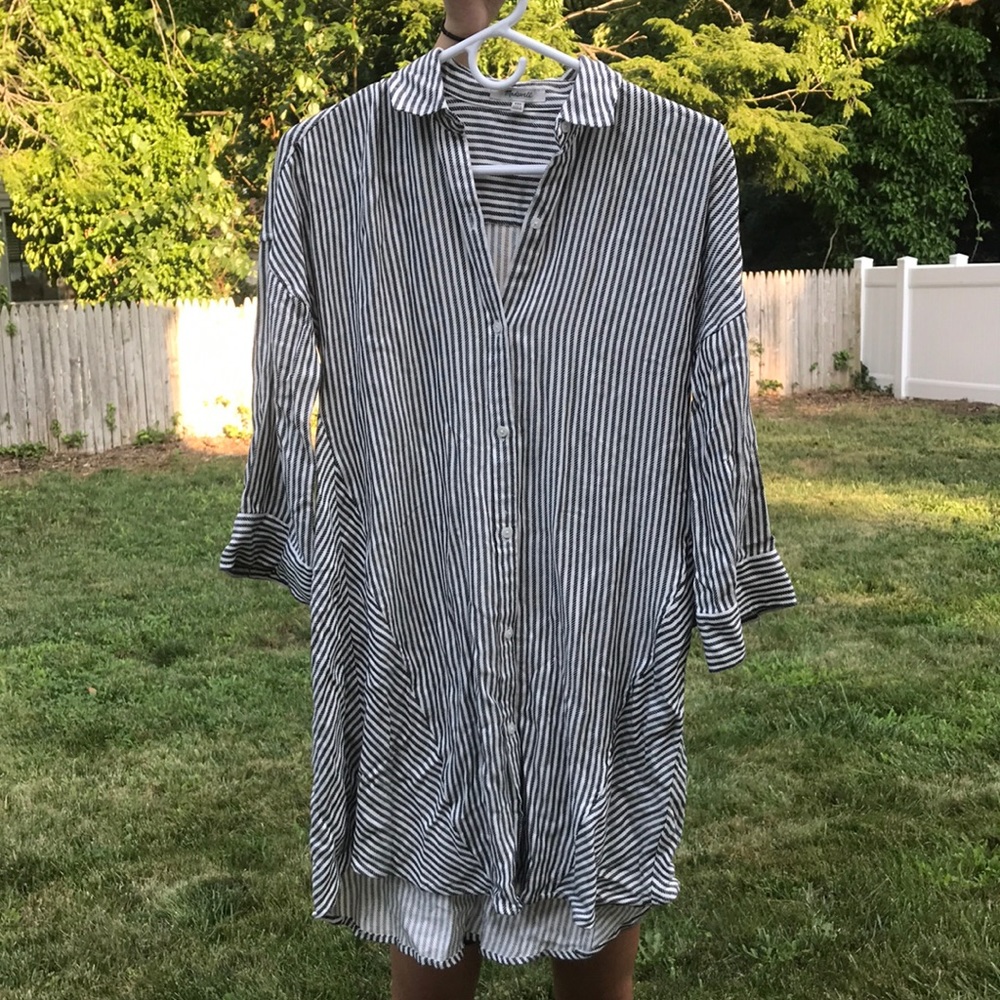 Madewell striped button down dress